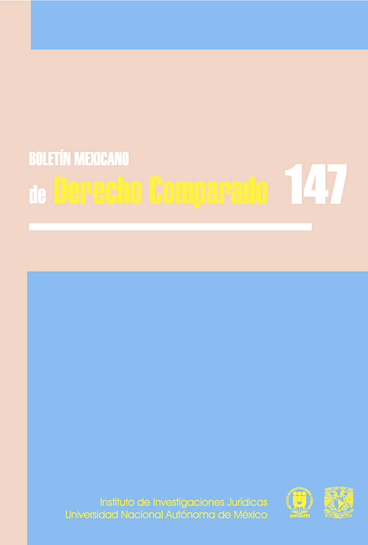Go to journal home page - Boletín Mexicano de Derecho Comparado